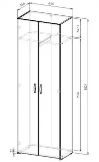 Шкаф распашной Уно-35 — фото № 13