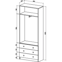 Шкаф для одежды Мелани-10 — фото № 2