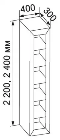 Книжный шкаф 400 Верона-1 — фото № 2