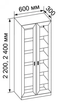 Книжный шкаф 600 Верона-1 — фото № 2