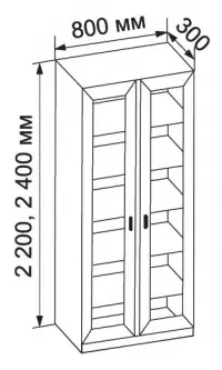 Книжный шкаф 800 Верона-1 — фото № 2