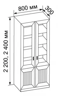 Книжный шкаф 800 Верона-2 — фото № 2