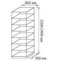 Стеллаж открытый 800 Варна-1 — фото № 3