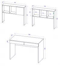 Стол письменный с надстройкой Рино 201 + 208 — фото № 7