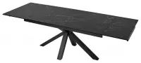 Стол Alto 160 Nero KL-116 Чёрный мрамор матовый, итальянская керамика / чёрный каркас — фото № 3