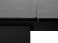 Стол Alto 160 Nero KL-116 Чёрный мрамор матовый, итальянская керамика / чёрный каркас — фото № 4