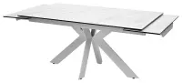 Стол Belluno 160 Marbles KL-99 Белый мрамор матовый, итальянская керамика / белый каркас — фото № 3