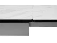Стол Belluno 160 Marbles KL-99 Белый мрамор матовый, итальянская керамика / белый каркас — фото № 7