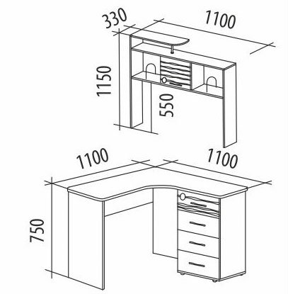 Детский стол Акварель-53.13 + Надстройка-53.18