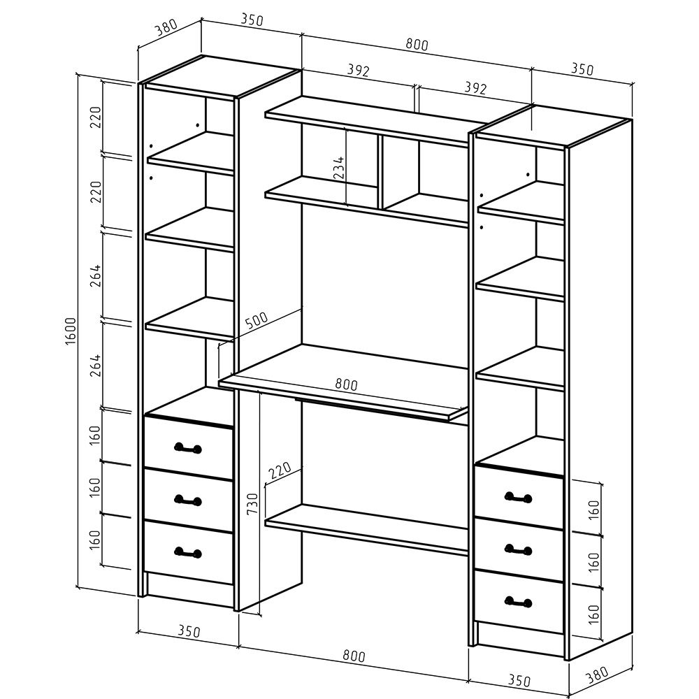 Компьютерный стол Эдель-8