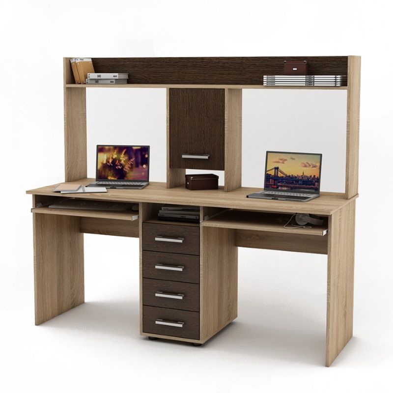 Стол для двоих с надстройкой Дарем-16