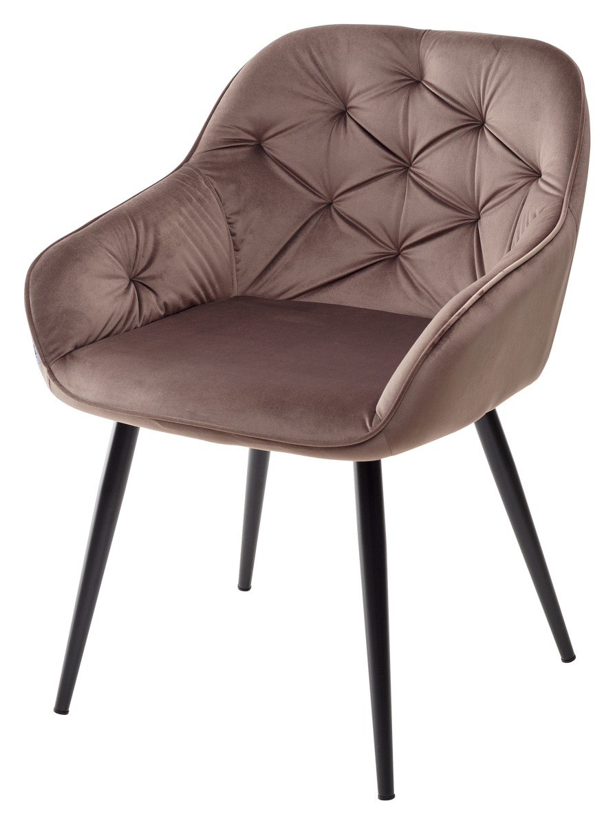 Стул Breeze Bluvel-38 латте велюр / чёрный каркас