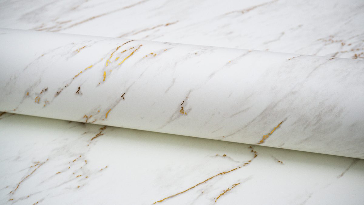 ПВХ-плёнка АДИЛЕТ Marble MA-23 Марра на изгибе - фото декора