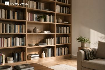 Книжный шкаф: глубина полок и высота секций