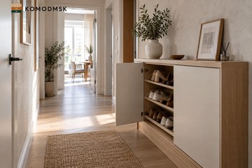 Высокая обувница: сколько ярусов и как не опрокинуть